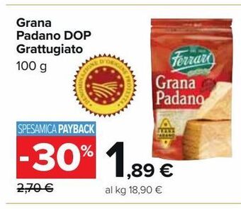 Carrefour Market Grana padano dop grattugiato 100 g offerta