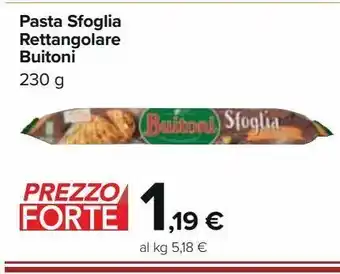 Carrefour Market Pasta sfoglia rettagolare buitoni 230 g offerta