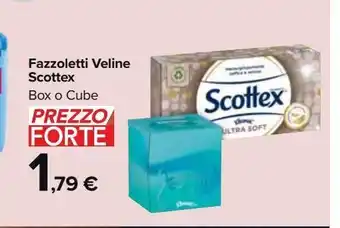 Carrefour Market Fazzoletti veline scottex box e cube offerta