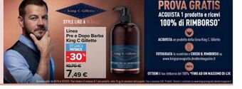 Linea pre e dopo barba king c gillette