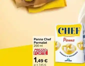Carrefour Market Panna chef parmalat 200 ml offerta