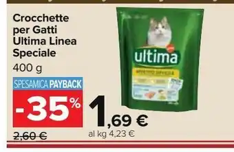 Carrefour Market Croccantini per gatti ultima linea speciale 400 g offerta