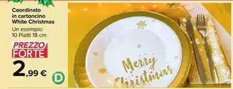 Carrefour Market Coordinato in cartoncino white chrismas offerta