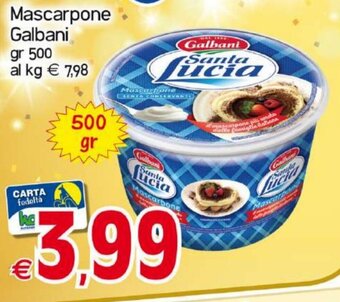 Kanguro Galbani Santa Lucia Mascarpone 500 gr offerta
