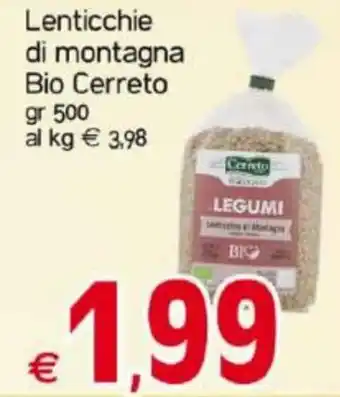 Lenticchie di montagna Bio Cerreto 500 gr