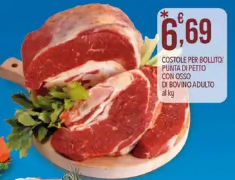 Iper Nonna Isa Costole per Bollito/Punta di Petto con Osso di Bovino Adulto offerta