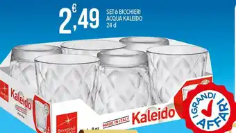 Iper Nonna Isa Set 6 Bicchieri Acqua Kaleido 24 d offerta