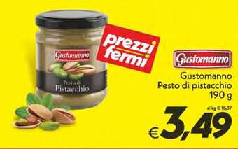 Iper Super Conveniente Gustomanno Pesto di pistacchio 190 g offerta