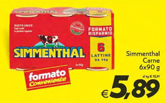 Iper Super Conveniente Simmenthal Carne 6x90 g offerta