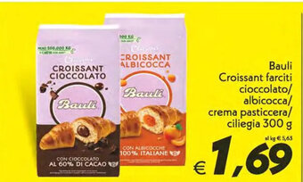 Iper Super Conveniente Bauli Croissant farciti cioccolato/albicocca/crema pasticcera/ciliegia 300 g offerta