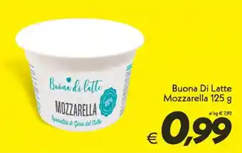 Iper Super Conveniente Buona Di Latte Mozzarella 125 g offerta