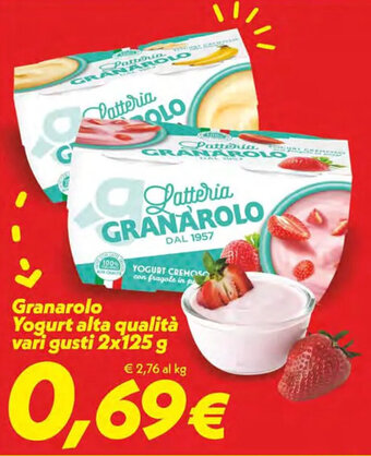 Iper Super Conveniente Granarolo Yogurt alta qualità vari gusti 2x125 g offerta