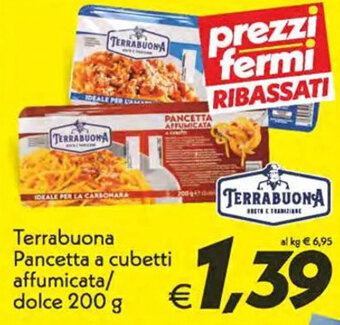 Iper Super Conveniente Terrabuona Pancetta a cubetti affumicata/dolce 200 g offerta