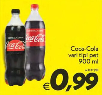 Iper Super Conveniente Coca-Cola vari tipi pet 900 ml offerta