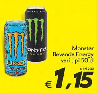 Iper Super Conveniente Monster Bevanda Energy vari tipi 50 cl offerta