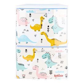 Albero cassettiera per bambini 2 cassetti dinosauro