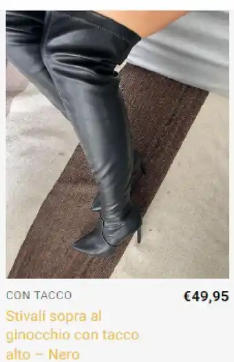 CVG Moda Stivali sopra al ginocchio con tacco alto offerta