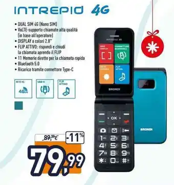 Unieuro Brondi Intrepid 4G offerta