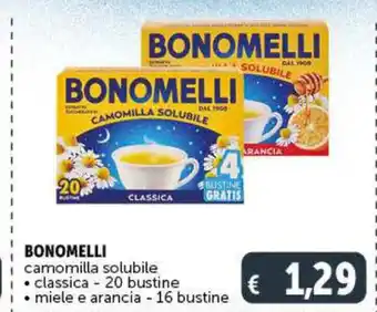 Bonomelli camomilla solubile classica - 20 bustine miele e arancia - 16 bustine