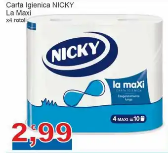 Nicky Carta Igienica La Maxi x4 rotoli