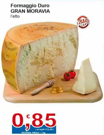 Sidis Gran Moravia Formaggio Duro offerta