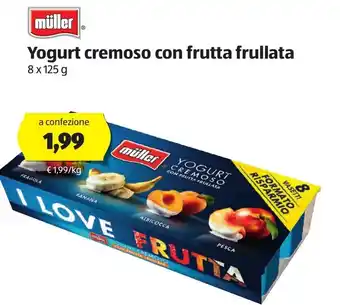 ALDI Yogurt cremoso con frutta frullata 8 x 125g offerta