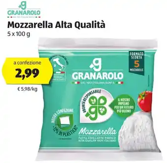 ALDI Mozzarella Alta Qualita 5 x 100g offerta