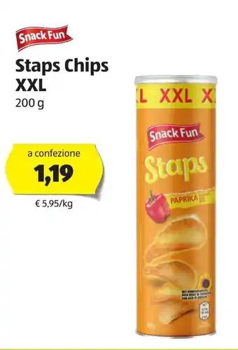 ALDI Staps Chips XXL 200g offerta