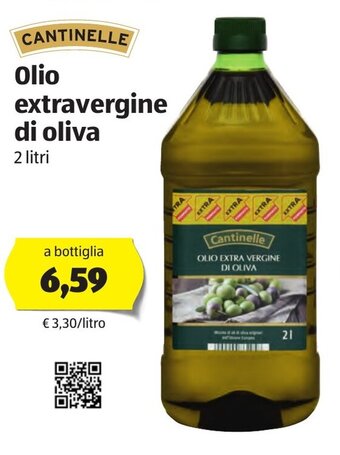 ALDI CAntinelle Olio extravergine di oliva 2 litri offerta