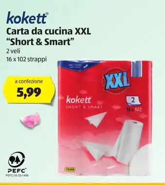 ALDI Kokett Carta da cucina XXL " Short & Smart" offerta