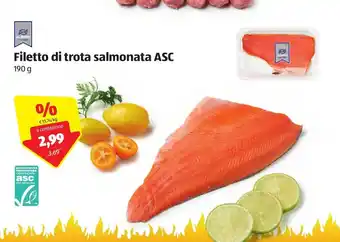 ALDI Filetto di trota salmonata ASC 190g offerta