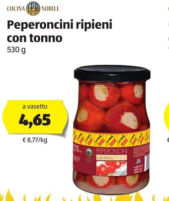 ALDI Peperoncini ripieni con tonno 530g offerta