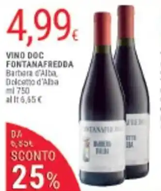 Doro Supermercati Fontanafredda Vino DOC ml 750 offerta