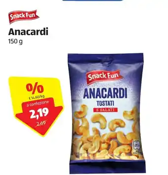 ALDI Anacardi 150g offerta