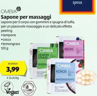ALDI Ombia Sapone per massaggi 120g offerta
