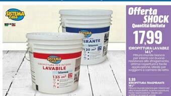 Eurospin Idropittura Lavabile 14L offerta