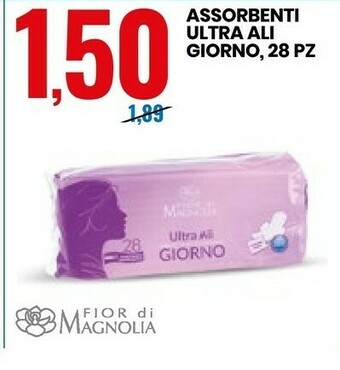Eurospin Fior Di Magnolia Assorbenti Ultra Ali Giorno offerta