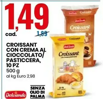 Eurospin Dolciando Croissant Con Crema Pasticciera 500 G(ml) offerta