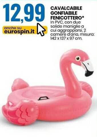 Eurospin Cavalcabile Gonfiabile Fenicottero offerta