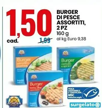 Eurospin Burger Di Pesce offerta