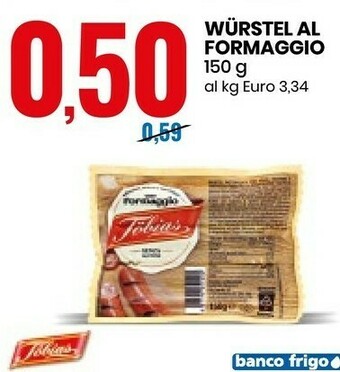 Eurospin Tobias Wurstel Al Formaggio offerta