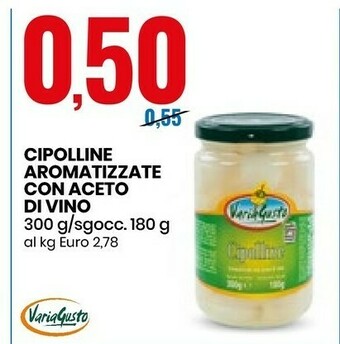 Variagusto Cipolline Aromatizzate Con Aceto Di Vino