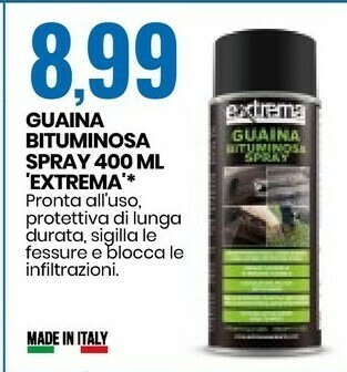 Eurospin Extreme Guaina Bituminosa Spray 400ml offerta
