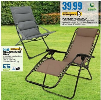 Eurospin Poltrona Pieghievole offerta