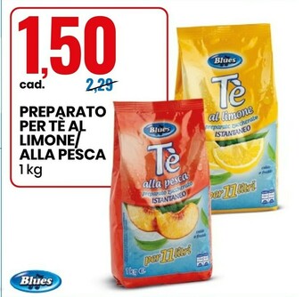 Eurospin Blues - Tè Al Limone Preparato Zuccherato Istantaneo 1000 G(ml) offerta