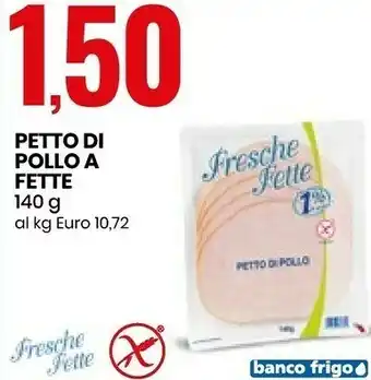 Eurospin Fresche fette Petto Di Pollo a Fette 1% Grassi 140 G offerta