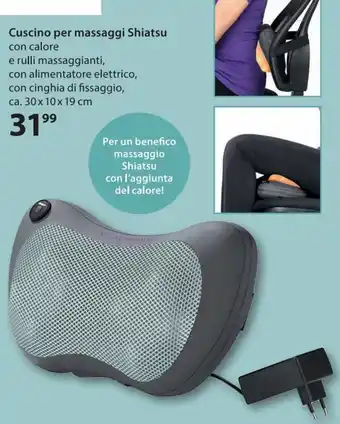 NKD Vital maxx Cuscino per massaggi Shiatsu 30 x 10 x 19 cm offerta