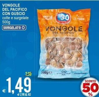 MD Discount Meno30 Vongole Del Pacifico Con Guscio offerta