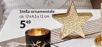 Stella ornamentale 12 x 4,5 x 12 cm