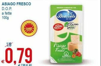 Brazzale Asiago Fresco DOP A Fette